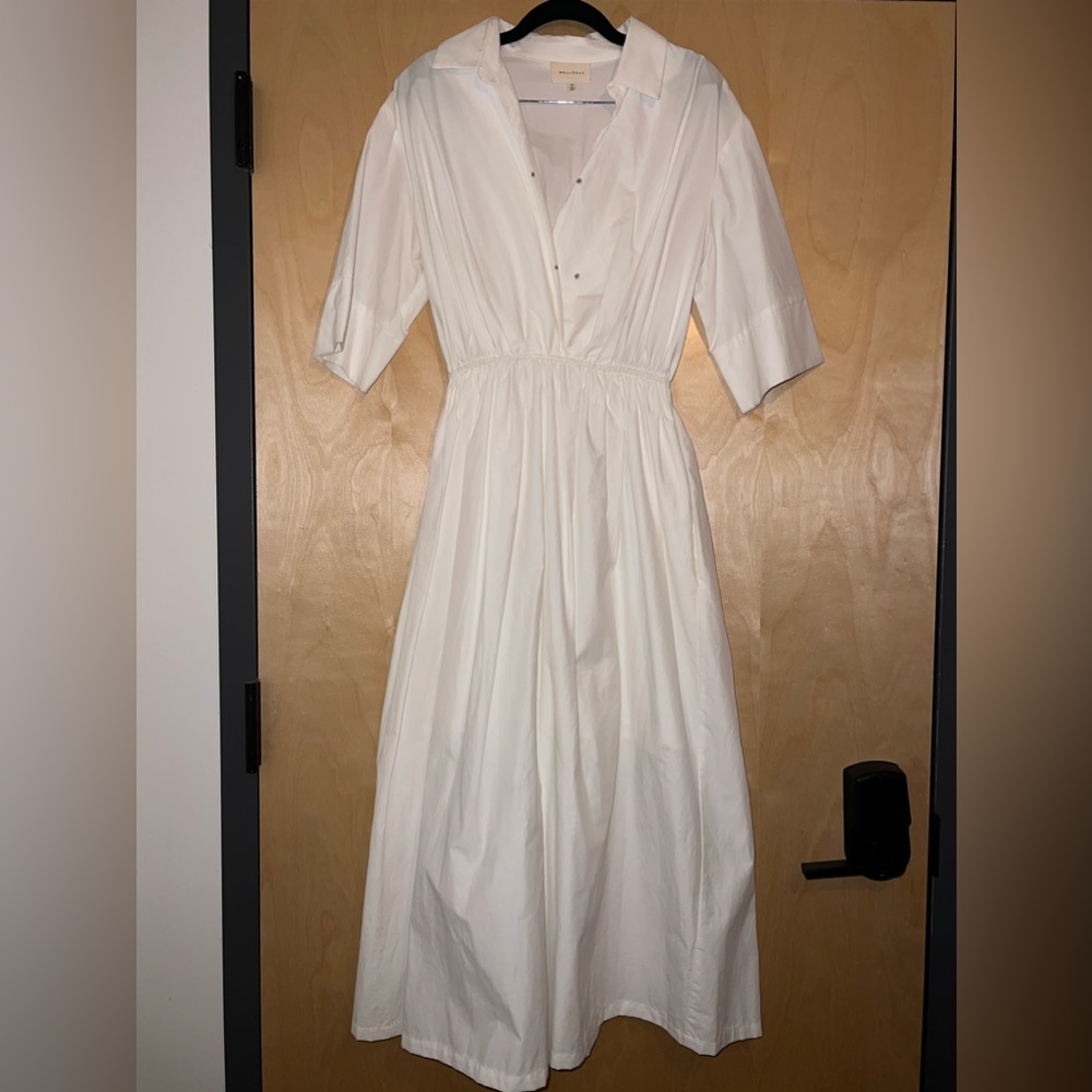 Melloday white “classic white shirt” dress